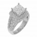 5.04 Lady's Princess Cut Diamond Engagement Ring 14 K 